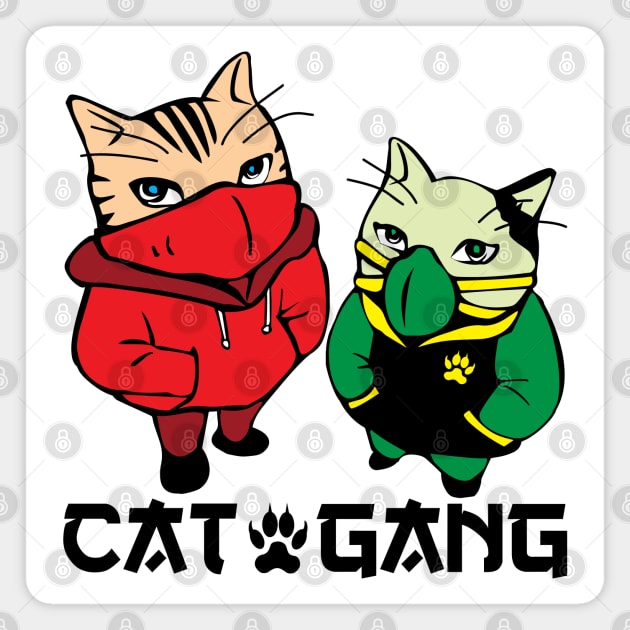 Cat Gang Magnet by defytees